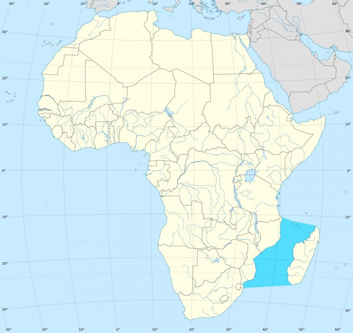 Mozambique channel africa map