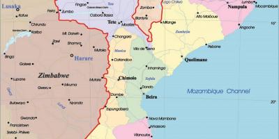 Mozambique political map