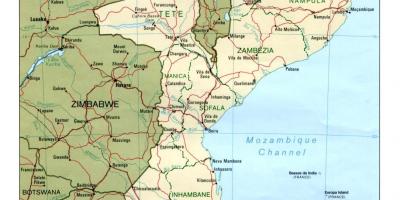 Map of Mozambique map detailed